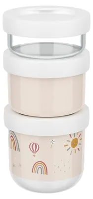 Zdjęcie produktu dla Mepal Mio Geschirr snackbox stapelbar mio 3-teilig - sunshine & rainbow Ø86 x 179 108034065245
