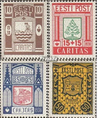 Produktbild von Briefmarken Estland 1938 Mi 131-134 (kompl.Ausg.) postfrisch Stadtwappen