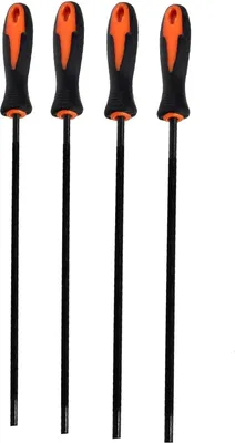 Produktbild von 4 Stück Feile für kettensäge,Feile,Kettensägefeile,Kettensäge Feilen,Feilen Set Mit Griff, Gibt es 4Größen von 3.2mm, 4.0 mm,4.8 mm,5.5 mm,Geeignet für Kettensägen