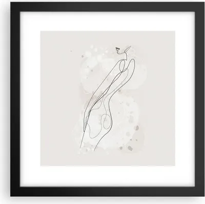 Produktbild von Gerahmtes Poster - Schwarzer Rahmen - Minimalismus Körper Frauen - 30x30 cm - Wand Bild - Wanddeko - Wandbilder - Kunstposter - Wandposter - Bilderrahmen - Bilder - Kunstdruck - P2BAC30x30-4831
