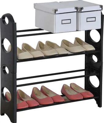 Produktbild von Schuhregal mit 4 Ablageflächen Lena Schwarz