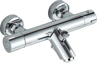 Productafbeelding van Thermostaatmengkraan voor douche, met warm- en koudwaterregeling, badkamerkraan, chroom