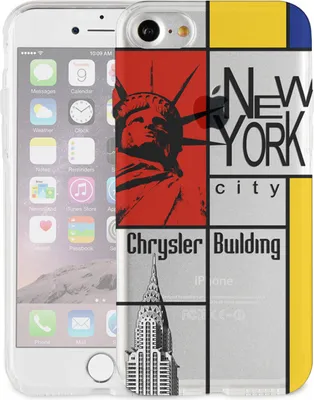 Productafbeelding van Akashi, hoesje met ontwerp van de Vrijheidsbeeld voor Apple iPhone 7 / 8, transparant