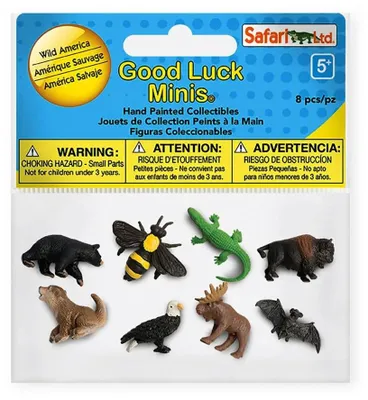 Immagine prodotto di Safari minifigures Good Luck Animali americani 2 cm 8 pezzi