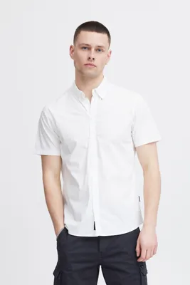 Produktbild von Blend BHShirt Herren Kurzarmhemd Hemd Herrenhemd mit Button-Down-Kragen Knöpfen Baumwollmischung leicht elastisch Regular fit