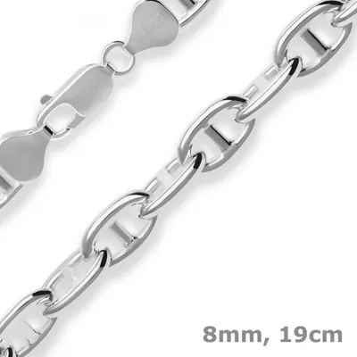 8mm-Armband-Ankerkette-Steg-aus-925-Silber-19cm