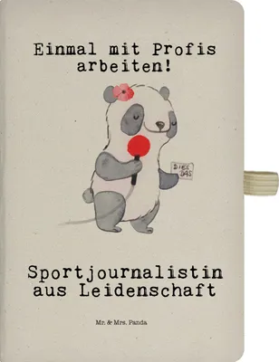 Produktbild von Mr. & Mrs. Panda Tagebuch Sportjournalistin Leidenschaft - Transparent - Geschenk, Lustig, Ausbildung, Kladde, Notizbuch A5, Spruch, Studium, Schreibheft, Reisetagebuch