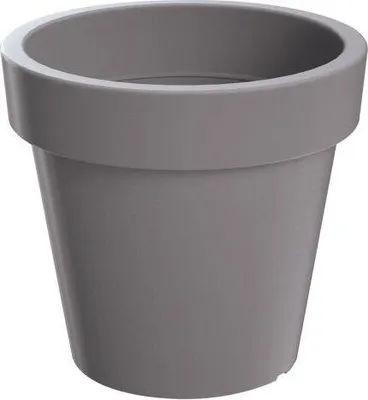 Produktbild von Prosperplast LOFLY Blumentopf Grau, 29x3 cm, aus mattem Kunststoff, UV- & witterungsbeständig, kein Loch im Boden, klassisch-minimalistisch, für Innen- & Außenbereich, pflegeleicht & leicht