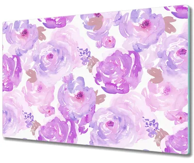 Produktbild von Glas Schneidebrett Herdabdeckplatten Schneideplatten - 80x52 cm - Aquarell Blätter