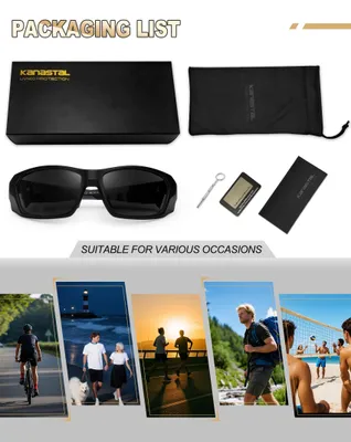 Zdjęcie produktu dla Okulary przeciwsłoneczne sportowe UV400 czarne, do sportu