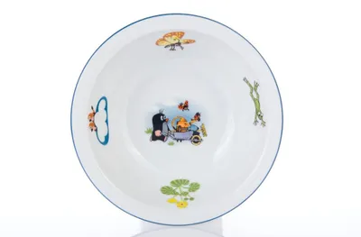 Produktbild von Thun 1794 Kinderschüssel, Praktik, Tschechisches Porzellan, 16 cm, blauer Streifen, Thun