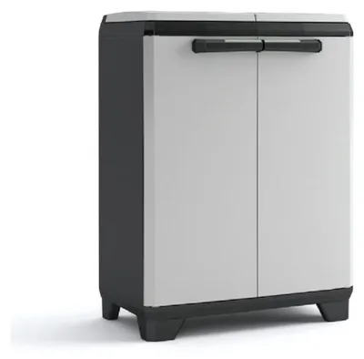 Image de Armoire Tri Selectif 68 X 39 X H92 Cm Noir-gris - Split Premium - Keter