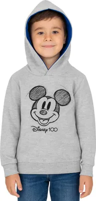 Produktbild von Disney Mickey Mouse Hoodie für Jungen - Kinder Kapuzenpullover Pullover mit Kapuze Sweatshirt Grau 110-116
