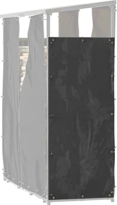 Produktbild von Abdeckung für Brennholzregal, 2er-Set, wetterfest & staubdicht, 148 x 62 cm, Schwarz