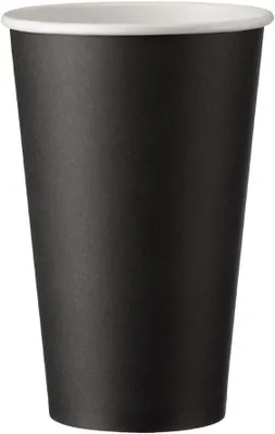 Produktbild von 50 Pappbecher für Heiß- und Kaltgetränke CoffeeToGo schwarz 400ml 510ml Ø 90mm