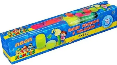 Obrázek produktu pro Neonové barvy na plakáty 6 barev 15ml Flamingo