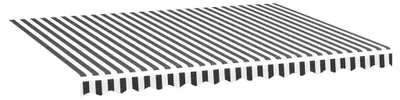Obrázok produktu pre vidaXL Náhradný materiál na markízu, farba antracit a biela, rozmer 400x300 cm, materiál: polyester