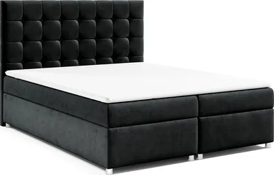 Produktbild von Best for Home Boxspringbett mit Bettkasten Trinity K-9 Bonellfederkern inkl. Topper, mit Lieferung, Aufbau & Entsorgung 160x200-Schwarz