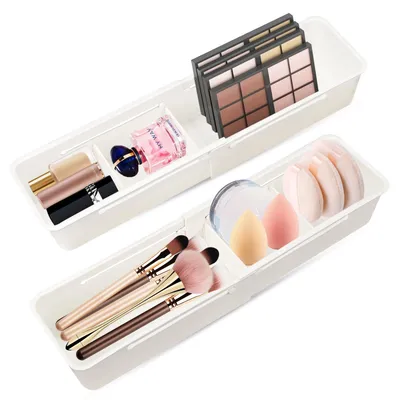 Lade-Organizer 2er-Set, verstellbar 26,5–38,5 cm, 6,5 cm hoch