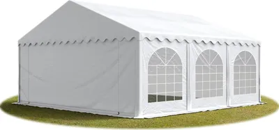 Produktbild von TOOLPORT 3x5 m Partyzelt, PVC-Plane 500 g/m², mit Bodenrahmen, weiß
