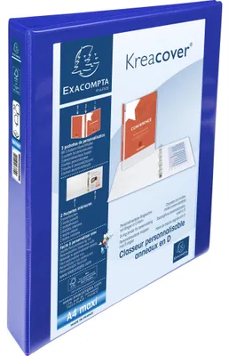 Produktbild von Exacompta 10x Ringbuch PP 2Ring 25mm in D-Form Rücken 47mm A4 Maxi Blau 51826BE