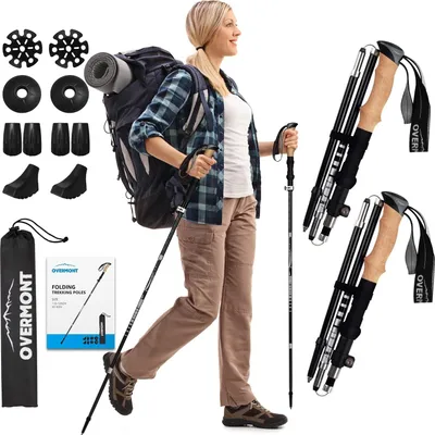 Zdjęcie produktu dla OVERMONT Kijki trekkingowe - ultralekkie i składane