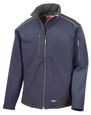 Produktbild von Result Herren Ripstop Softshell-Jacke FK573 (XL) (Marineblau/Schwarz)