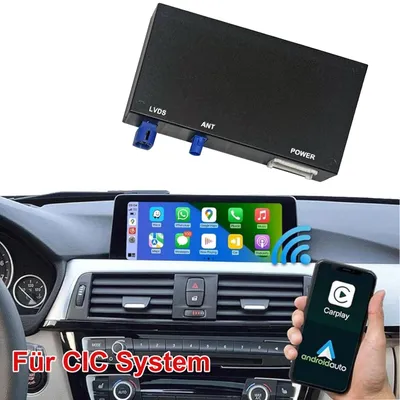 Immagine prodotto di Kit di retrofit con modulo Wireless CarPlay e Android Auto per BMW Serie 3/5/7, X1, X3, X4, X5, X6 e MINI con sistema CIC e Mirror Link