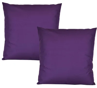 Produktbild von JACK 2er Set 50x50cm Outdoor Kissenhülle Kissenbezug Wasserfest Sitzkissen Lounge Kissen Garten Stuhl Lotus Effekt, Farbe:Violett