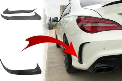 Immagine prodotto di Paraurti posteriore alette laterali ribaltabili per Mercedes CLA W117 2014-2018 Carbon Edition
