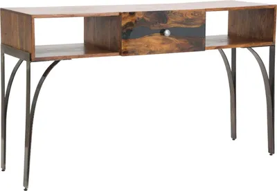 Produktbild von Konsole Mustang 80 x 130 x 40 cm Akazie Metall Natur Grau