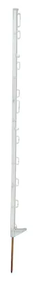 Produktbild von ARNDT Weidezaunpfahl Kunststoffpfahl Standard mit 9 Ösen, Länge 108cm, Farbe weiß