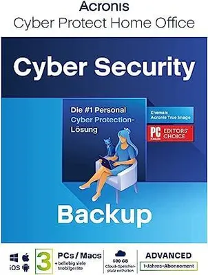 Produktbild von Acronis Cyber Protect Home Office Advanced, 3 Lizenz(en), Box