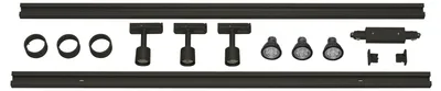 1-Phasen-Schienensystem Spot GU10 12,9 W 2956 lm Schwarz