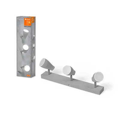 Produktbild von Ledvance LED Deckenleuchte Spot Pear Grau 3 x 4,3W GU10 630lm warmweiß 2700K schwenkbar
