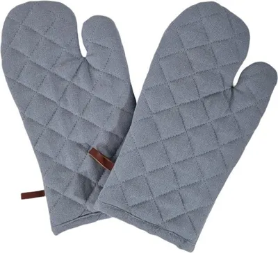 Produktbild von Picnic Ofenhandschuhe 2er Set 15x32 cm – 100 % Baumwolle – Richmond Dove (Hellgrau)