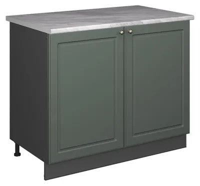 Obrázek produktu pro Skříňka pod dřez Vicco Fame-Line Zelená zlatá země/Antracit 100 cm, PD Mramor, Model 61940