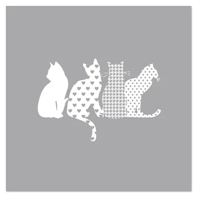 Zdjęcie produktu dla Papstar Servietten Cats grau