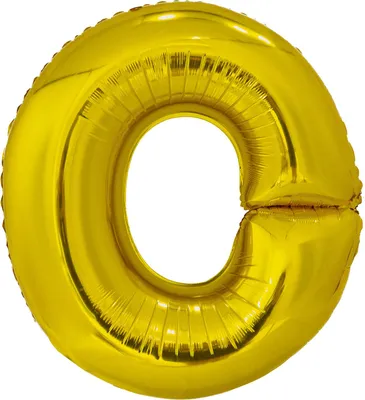 Image de Ballon en plastique lettre O or - 88cm