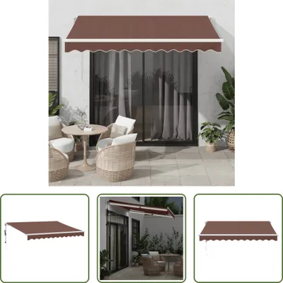Produktbild von The Living Store Markise Automatisch mit LED Braun 300x250 cm