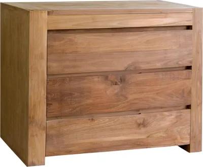 Produktbild von Teako Design Sideboard Halland Teakholz Massiv Wetterfest 120x90x50cm