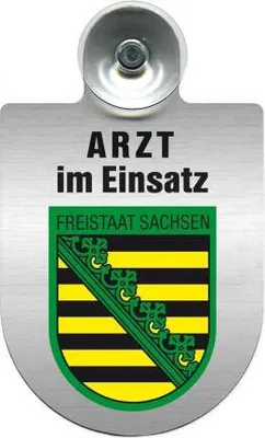 Produktbild von Einsatzschild Windschutzscheibe incl. Saugnapf - Arzt im Einsatz - 309352 - incl. Regionen nach Wahl Color - Region Freistaat Sachsen