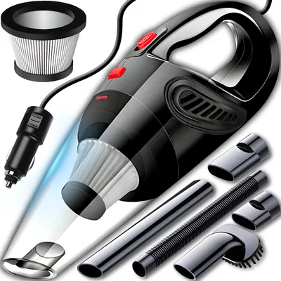 Produktbild von 120W Handstaubsauger Auto Autostaubsauger Staubsauger Tragbarer Starke Handsauger Trocken Saugkraft Ausläufen 12V KFZ PKW Schwarz Retoo
