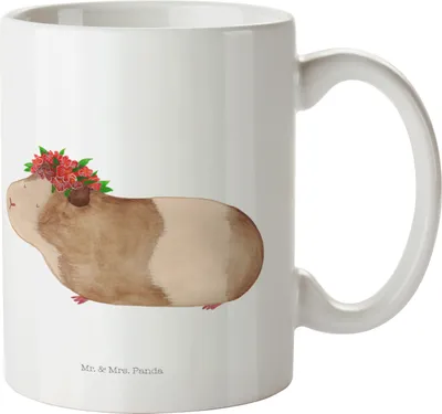Produktbild von Mr. & Mrs. Panda Trinklernbecher Meerschweinchen Weisheit - Weiß - Geschenk, Kinderbecher, Motivation, Pott, Camping Tasse, Lustige Sprüche, Wunder, Kindertasse, Spruch