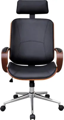 Obrázek produktu pro vidaXL Kancelářská židle otočná s opěrkou hlavy Bentwood Imitace kůže