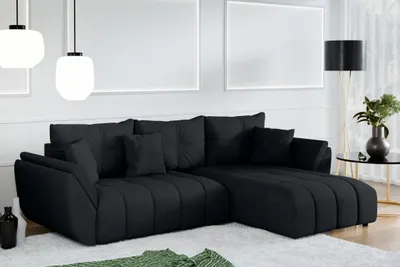 Image de AX LIVING Canapé méridien Antalya canapé angles convertible gris foncé