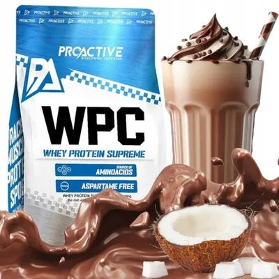 Produktbild von ProActive Molkenproteinkonzentrat proteinpulver Eiweißpulver WPC protein 700g Eiweißpulver geschmack: Schokolade und Kokosnuss