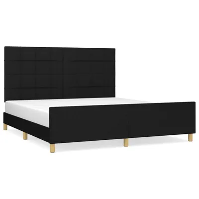 Produktbild von vidaXL Bettgestell ohne Matratze Schwarz 160x200 cm Stoff
