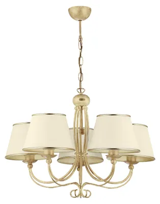 Zdjęcie produktu dla Żyrandol LAURA ecru 5xE27x20W metal wym:63x67x67cm IP20 Jupiter