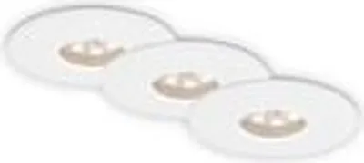 Produktbild von LED Einbauleuchte 3er Set 1,8 W 3000K IP44 weiß Kunststoff Ø4,5cm Briloner